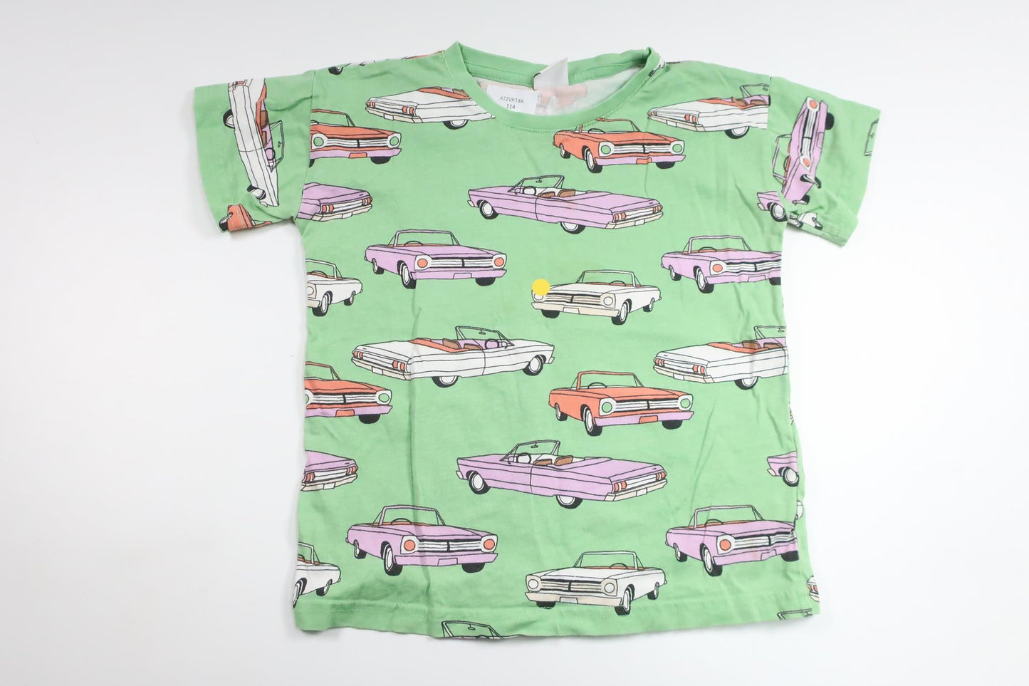 T-shirt med bilar från Lindex - Storlek 98/104 - Grön