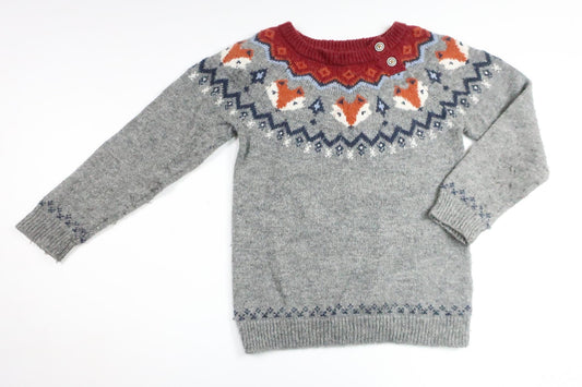 Stickad tröja från Lindex - Storlek 98/104 - Grå