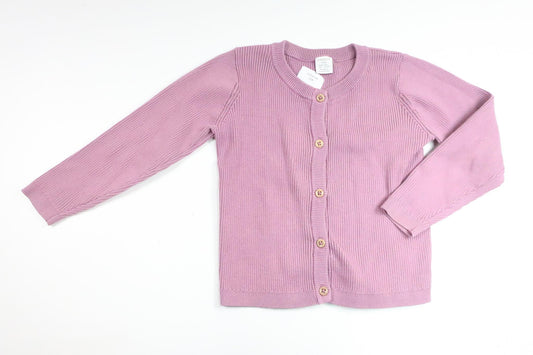 Ribbad kofta från Lindex - Storlek 110 - Rosa