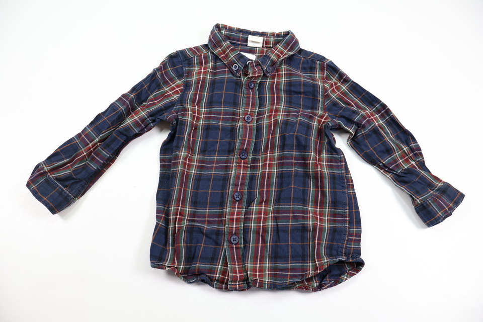 Rutig skjorta från H&M - Storlek 86 - Marinblå
