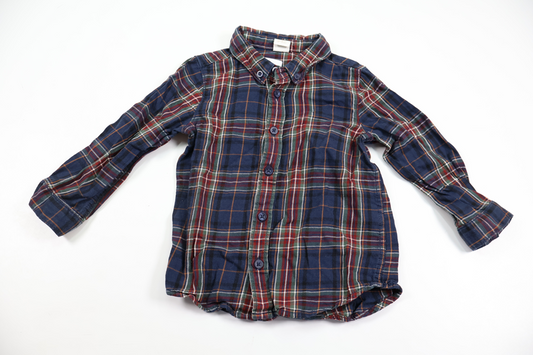 Rutig skjorta från H&M - Storlek 86 - Marinblå