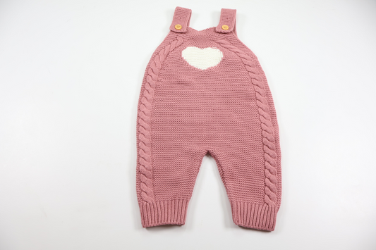 Stickad jumpsuit från Okänt - Storlek 68 - Rosa