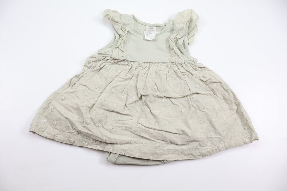 Klänning med inbyggd body från H&M - Storlek 62 - Grön