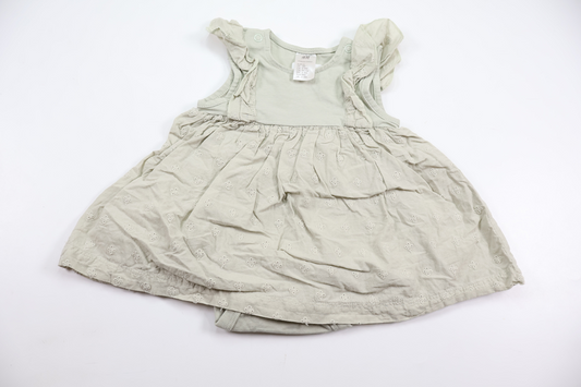 Klänning med inbyggd body från H&M - Storlek 62 - Grön
