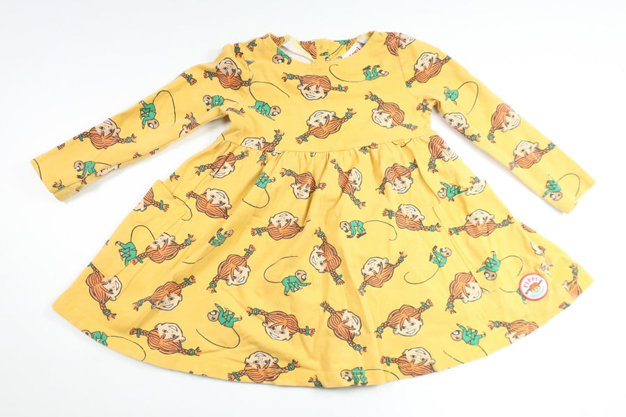 Klänning från Pippi Långstrump - Storlek 92 - Gul