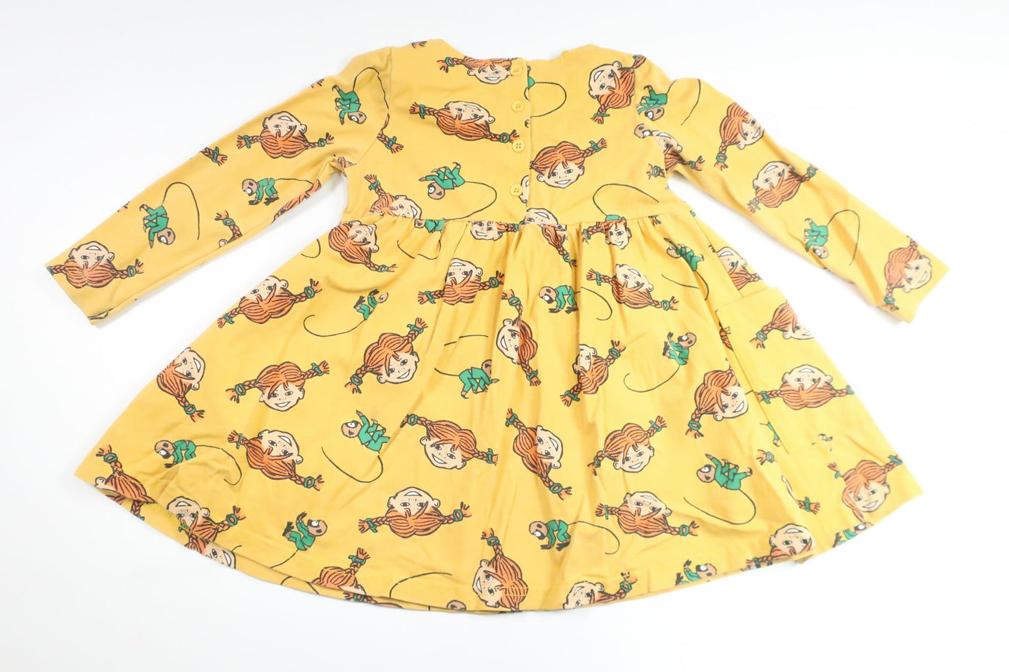 Klänning från Pippi Långstrump - Storlek 92 - Gul