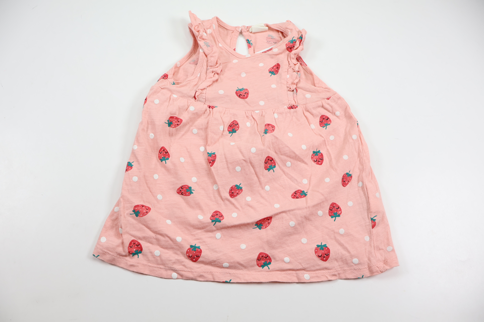 Klänning med jordgubbar från H&M - Storlek 74 - Rosa