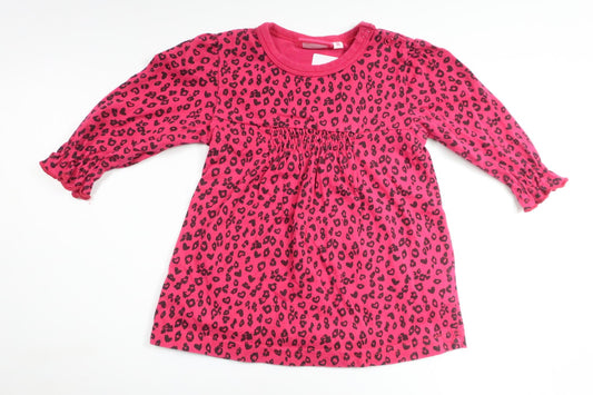 Leopardmönstrad klänning från Mini - Storlek 74 - Rosa