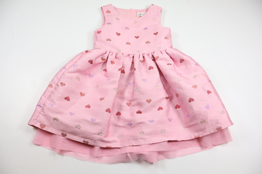 Festklänning med hjärtan från H&M - Storlek 110 - Rosa