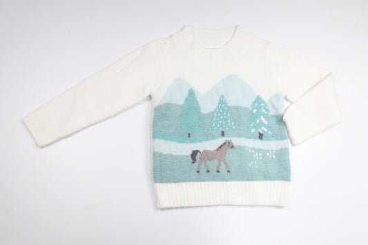 Stickad tröja från Little Kids - Storlek 110 - Vit