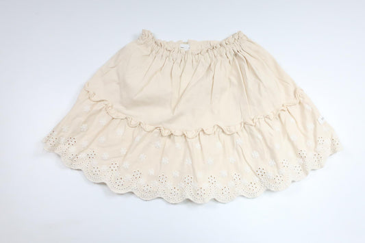 Kjol med broderi från Newbie - Storlek 98/104 - Beige