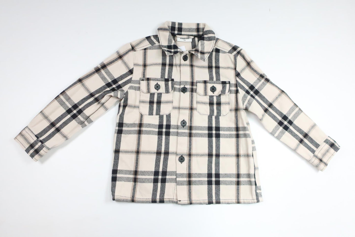 Rutig tjock skjorta från Kappahl - Storlek 104 - Beige