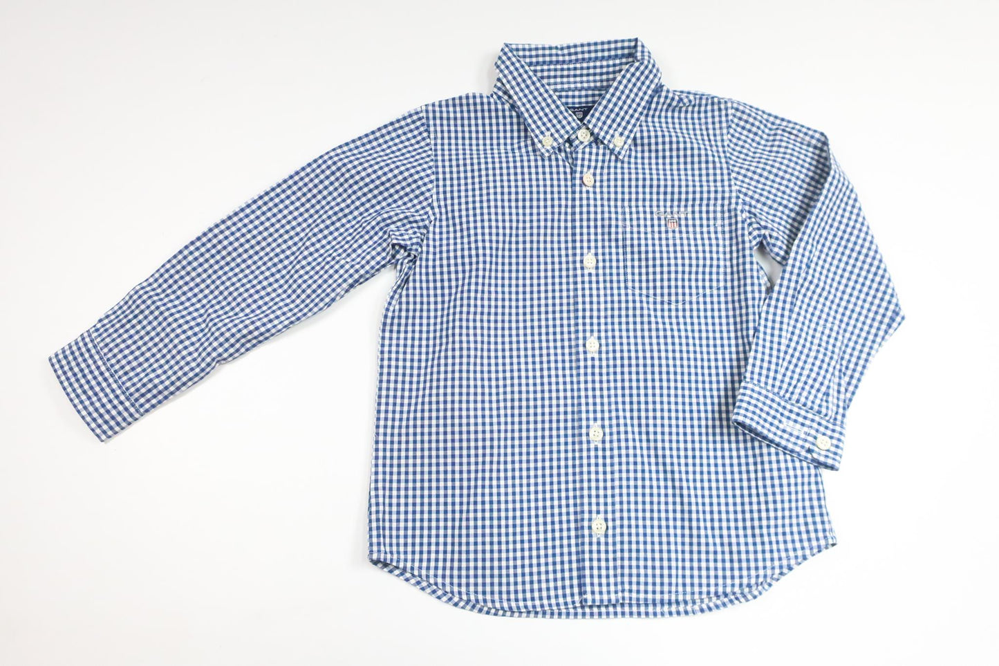 Rutig skjorta från GANT - Storlek 98 - Marinblå