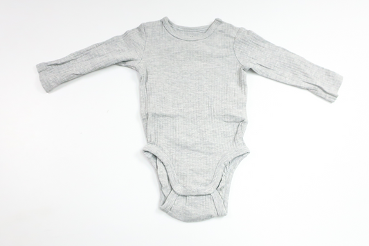Ribbad body från H&M - Storlek 62 - Grå
