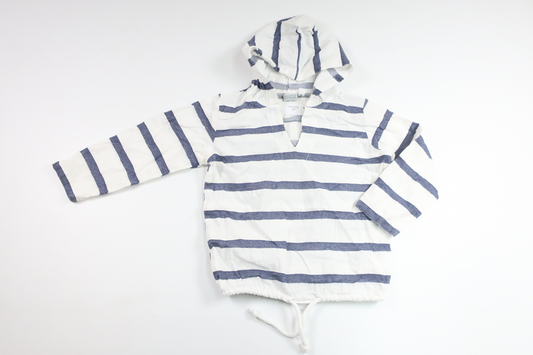 Randig luvtröja från I.M.A Luxury Collection - Storlek 86/92 - Vit