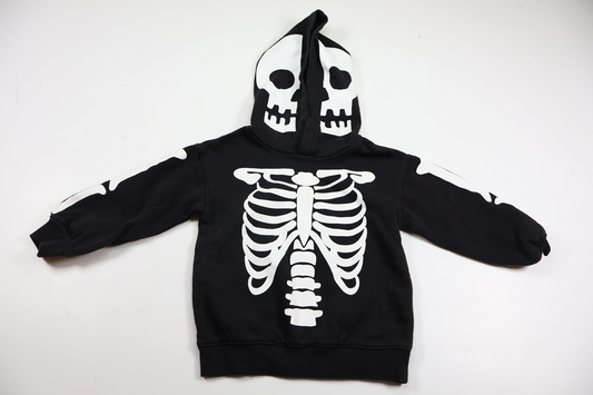 Huvtröja "Skelett" från H&M - Storlek 98/104 - Svart