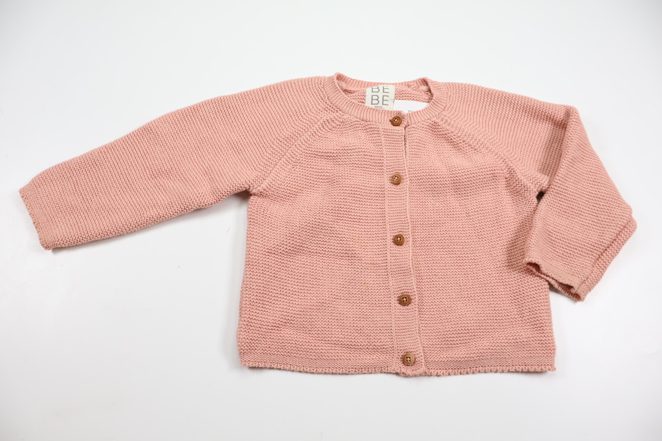 Stickad kofta från BEBE - Storlek 80 - Rosa