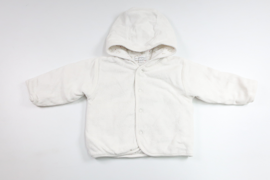 Munkjacka i fleece från In Extenso - Storlek 50/56 - Vit