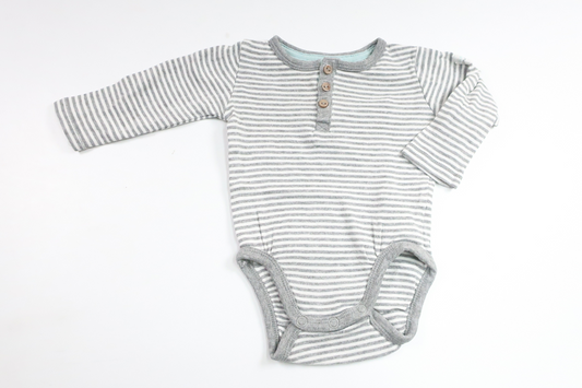 Randig body från H&M - Storlek 62 - Grå