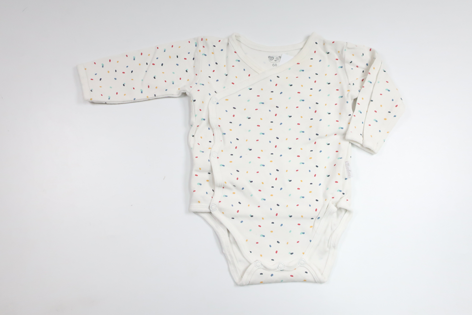 Omlottbody från Newborn - Storlek 68 - Vit