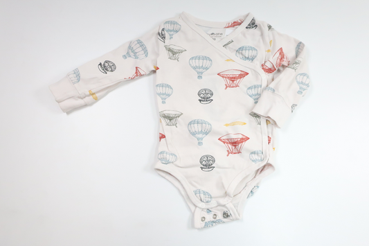 Body med Luftballonger från Tiny One - Storlek 68 - Vit