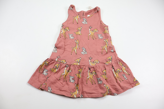 Klänning med Bambi från H&M - Storlek 86 - Rosa