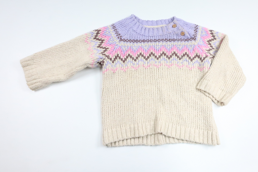 Stickad tröja från H&M - Storlek 86 - Beige