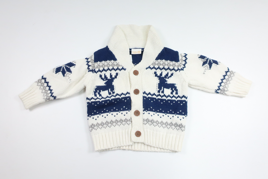 Stickad tröja från Lindex - Storlek 68 - Vit