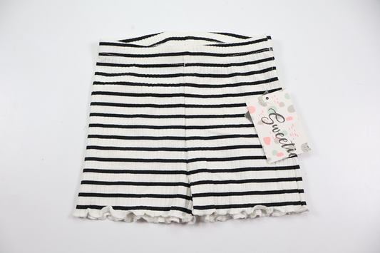 Randiga ribbade shorts från Sweetie - Storlek 80 - Vit