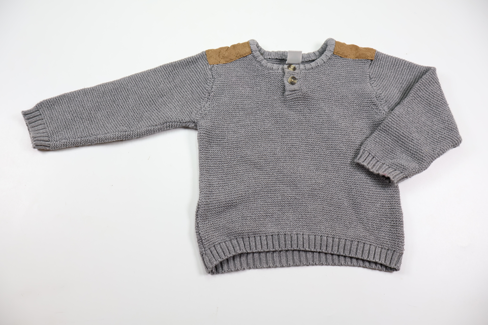 Stickad tröja från Tex Baby - Storlek 80/86 - Grå