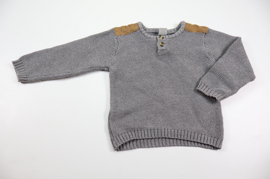 Stickad tröja från Tex Baby - Storlek 80/86 - Grå