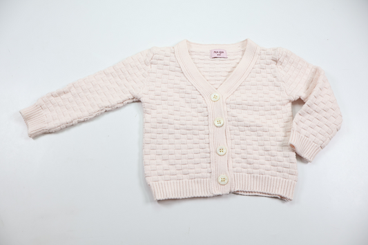 Stickad kofta från Noa Noa Miniature - Storlek 74/80 - Rosa