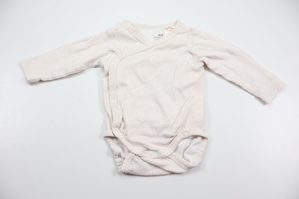 Prickig omlottbody från H&M - Storlek 62 - Vit