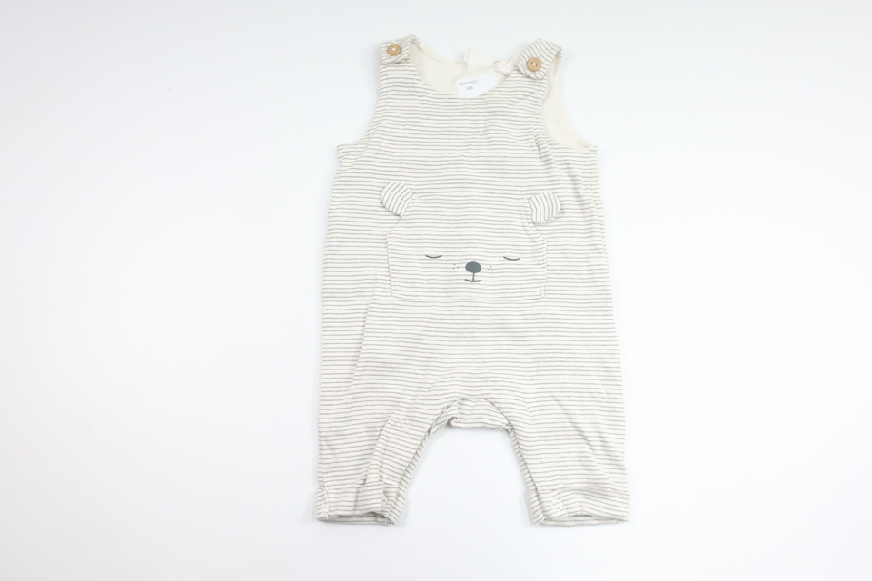 Randig jumpsuit från H&M - Storlek 62 - Vit