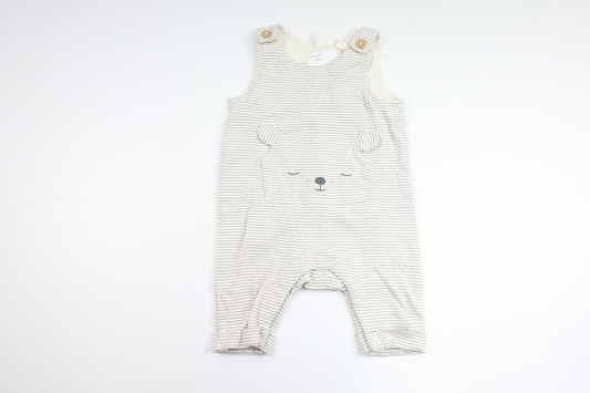 Randig jumpsuit från H&M - Storlek 62 - Vit