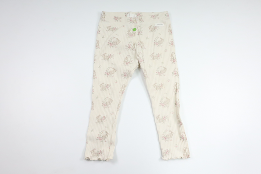 Ribbade byxor från Newbie - Storlek 98 - Vit