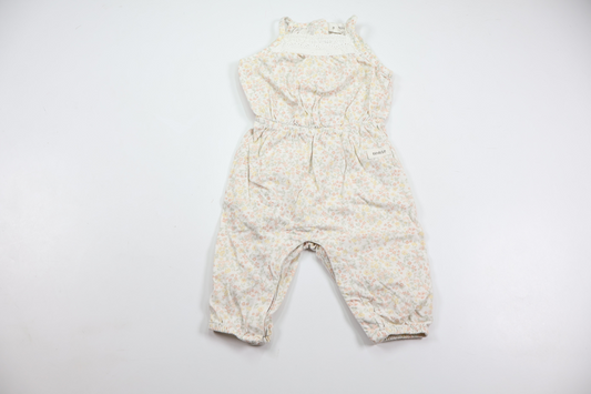 Blommig jumpsuit från Newbie - Storlek 62 - Vit
