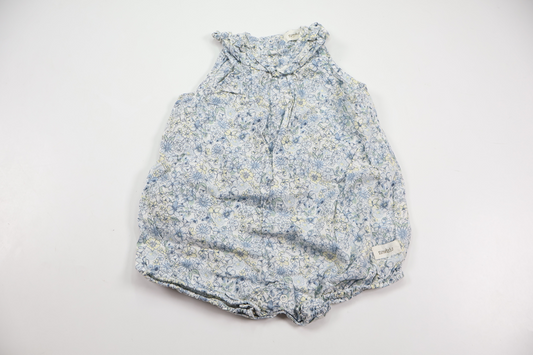 Blommig body från Newbie - Storlek 56 - Blå