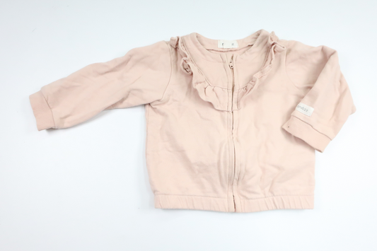 Kofta med volang från Newbie - Storlek 74 - Rosa