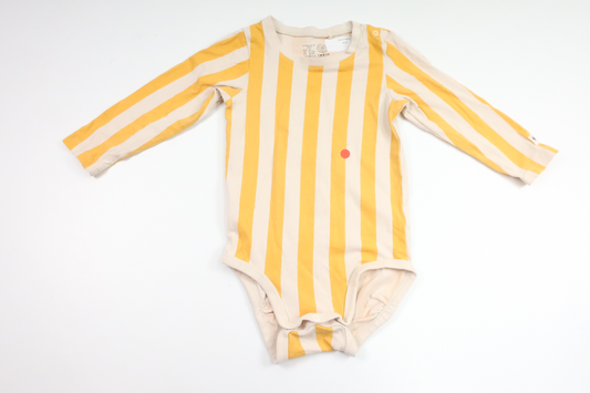 Randig body från Lindex - Storlek 80 - Gul