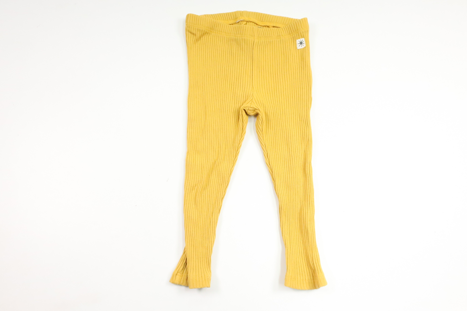 Ribbade byxor från Lindex - Storlek 80 - Gul