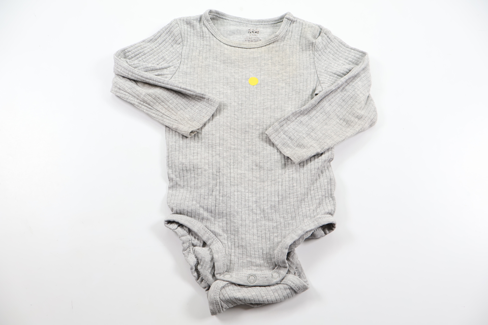 Ribbad body från H&M - Storlek 74 - Grå