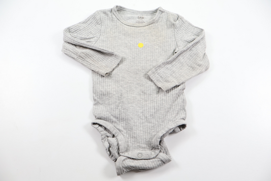 Ribbad body från H&M - Storlek 74 - Grå