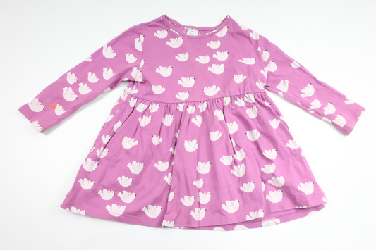 Klänning med fåglar från Lindex - Storlek 98 - Lila
