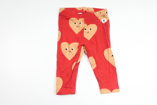 Byxor med hjärtan från Lindex - Storlek 56 - Röd