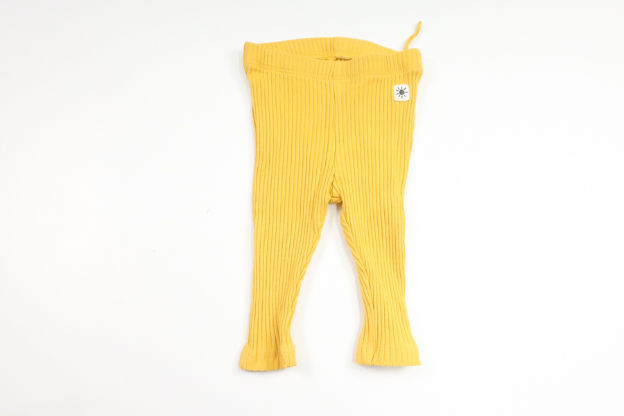 Ribbade byxor från Lindex - Storlek 56 - Gul