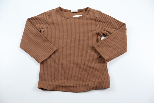 Ribbad tröja från H&M - Storlek 68 - Brun