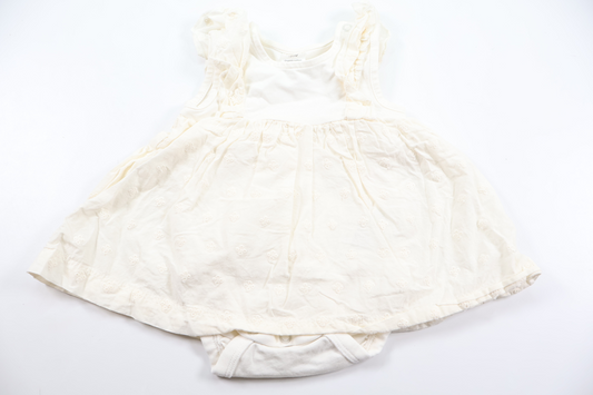 Klänning med inbyggd body från H&M - Storlek 56 - Vit