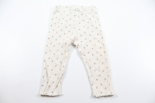 Ribbade byxor från H&M - Storlek 74 - Beige