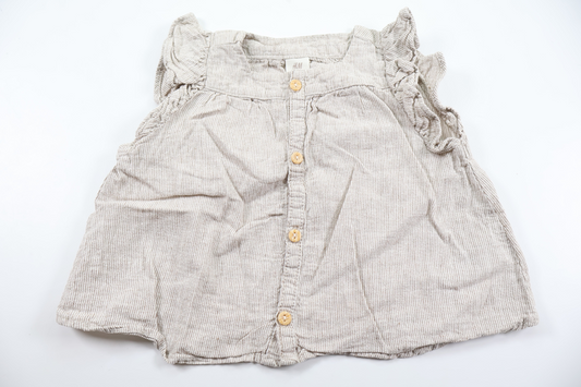 Tunika i 55% linen från H&M - Storlek 74 - Beige